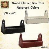 Wood Flower Box Tray Assorted Colors