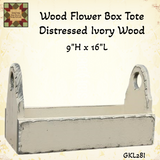 Wood Flower Box Tray Assorted Colors