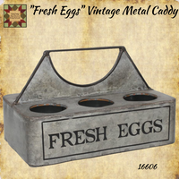 "Fresh Eggs" Vintage Metal Caddy