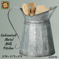 Galvanized Large Milk Pitcher