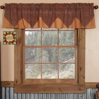 Patriotic Patch Plaid Layered Valance 16x72