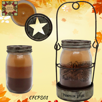 Pumpkin Spice Candle w/Holder & Star Lid