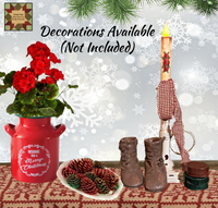 Poinsettia Taper Timer Candle