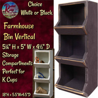 *Vertical Wood Cubbie Black or White