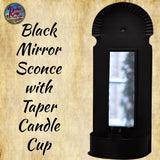 Colonial Style Mirror Taper Candle Holder Sconce Display Hanging or Freestanding