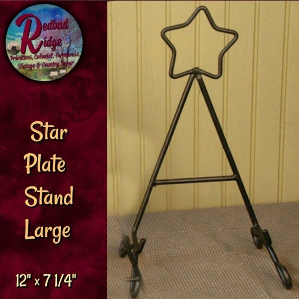 Large Star Plate Holder 12H – Redbud Ridge Home Decor