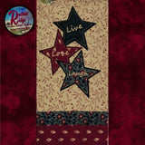 Primitive Folk Art Americana Liberty Star Towel Old Glory or Live Laugh Love
